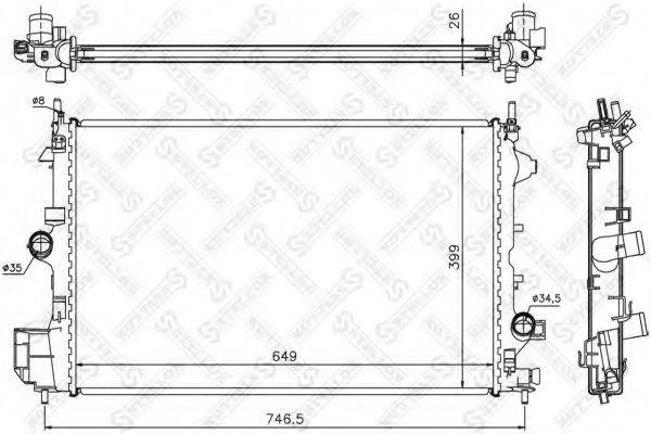 STELLOX 1025769SX Радіатор, охолодження двигуна