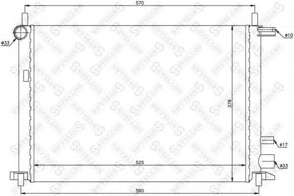 STELLOX 1025785SX Радіатор, охолодження двигуна