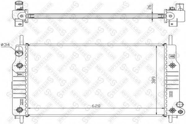 STELLOX 1025803SX Радіатор, охолодження двигуна