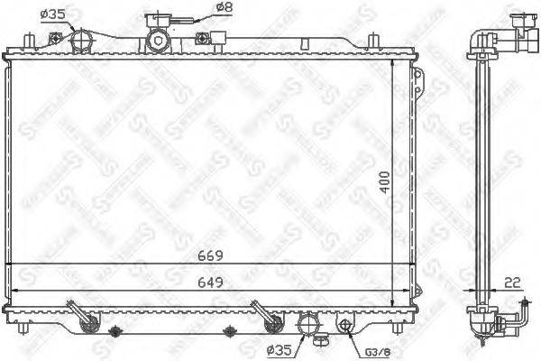 STELLOX 1025844SX Радіатор, охолодження двигуна