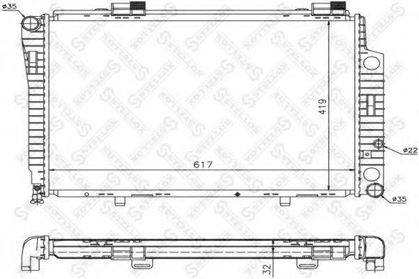 STELLOX 1025917SX Радіатор, охолодження двигуна