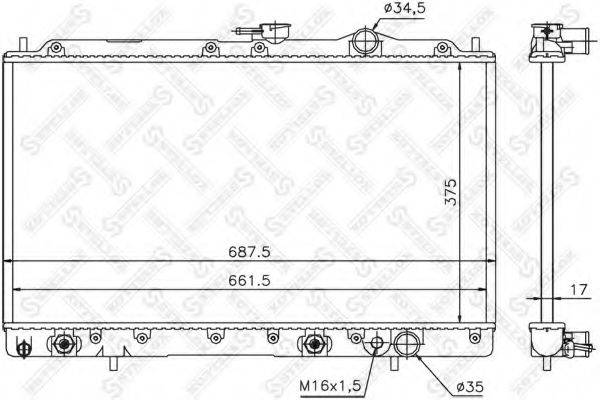 STELLOX 1025944SX Радіатор, охолодження двигуна