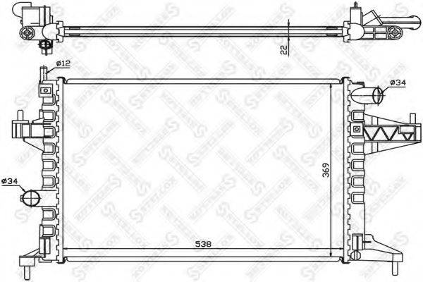 STELLOX 1025995SX Радіатор, охолодження двигуна