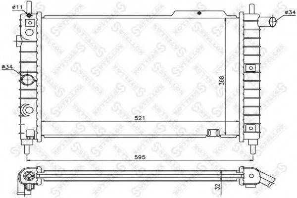 STELLOX 1026010SX Радіатор, охолодження двигуна