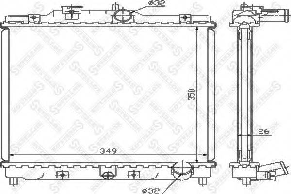 STELLOX 1026081SX Радіатор, охолодження двигуна