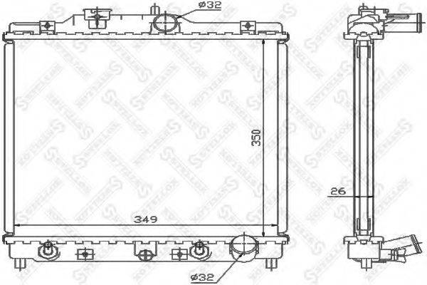 STELLOX 1026085SX Радіатор, охолодження двигуна