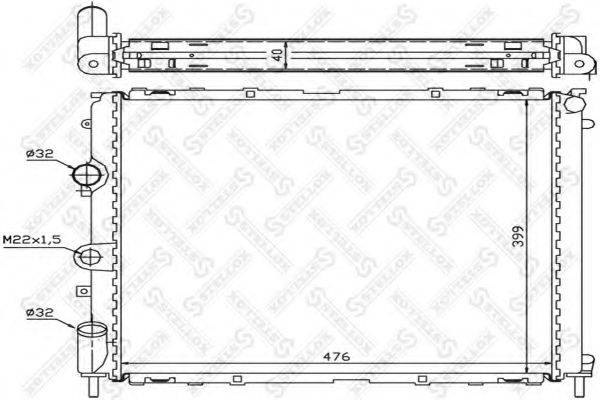 STELLOX 1026189SX Радіатор, охолодження двигуна