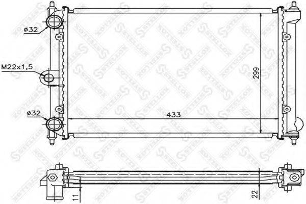 STELLOX 1026410SX Радіатор, охолодження двигуна