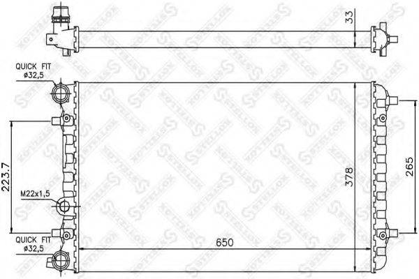 STELLOX 1026417SX Радіатор, охолодження двигуна