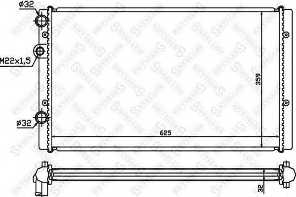 STELLOX 1026419SX Радіатор, охолодження двигуна