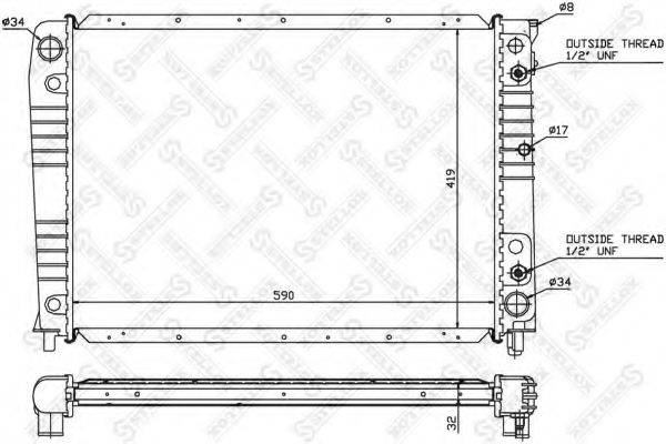 STELLOX 1026449SX Радіатор, охолодження двигуна