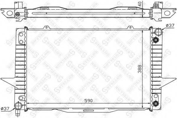 STELLOX 1026451SX Радіатор, охолодження двигуна