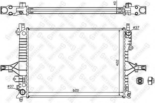 STELLOX 1026457SX Радіатор, охолодження двигуна