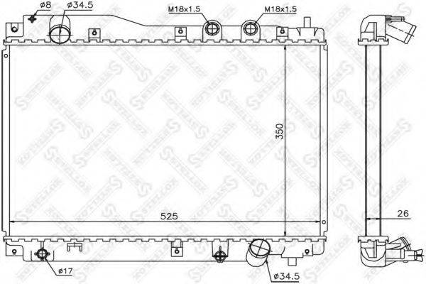 STELLOX 1026667SX Радіатор, охолодження двигуна