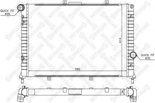 STELLOX 1026731SX Радіатор, охолодження двигуна