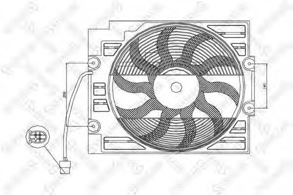 STELLOX 2999331SX Вентилятор, охолодження двигуна