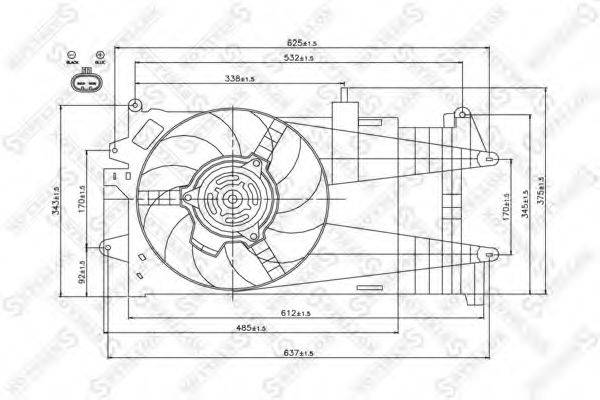 STELLOX 2999362SX Вентилятор, охолодження двигуна