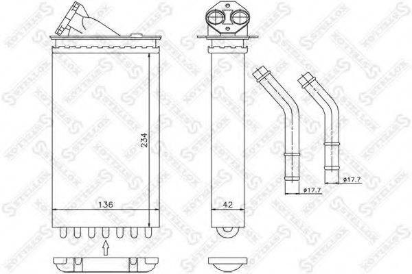 STELLOX 1035011SX Теплообмінник, опалення салону