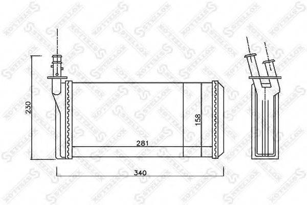 STELLOX 1035148SX Теплообмінник, опалення салону