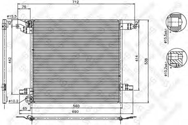 STELLOX 1045221SX Конденсатор, кондиціонер