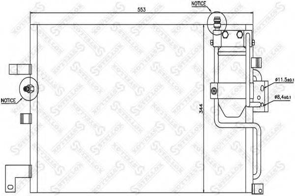 STELLOX 1045512SX Конденсатор, кондиціонер