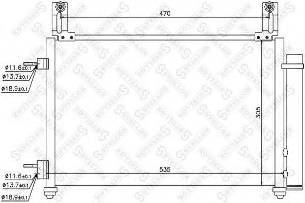 STELLOX 1045611SX Конденсатор, кондиціонер