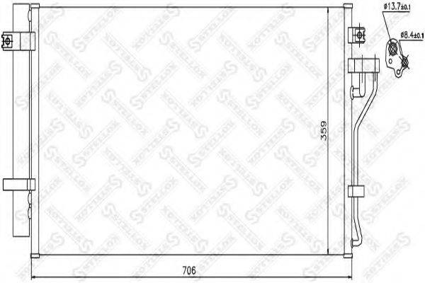 STELLOX 1045623SX Конденсатор, кондиціонер