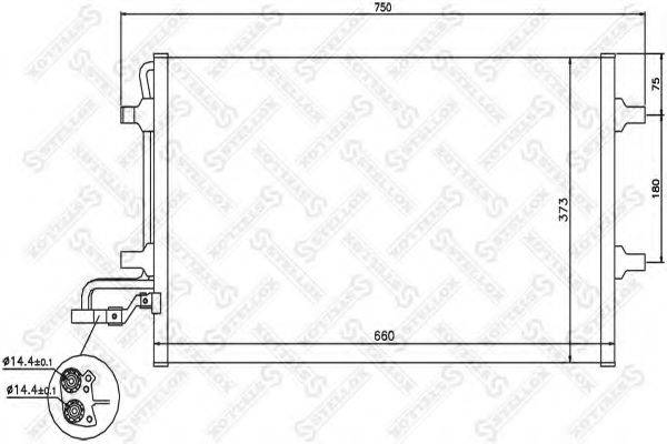 STELLOX 1045639SX Конденсатор, кондиціонер