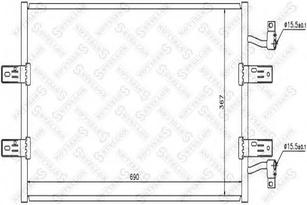 STELLOX 1045667SX Конденсатор, кондиціонер