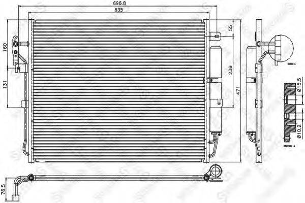 STELLOX 1045717SX Конденсатор, кондиціонер