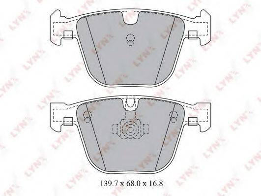 LYNXAUTO BD1425 Комплект гальмівних колодок, дискове гальмо