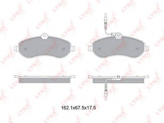 LYNXAUTO BD2227 Комплект гальмівних колодок, дискове гальмо