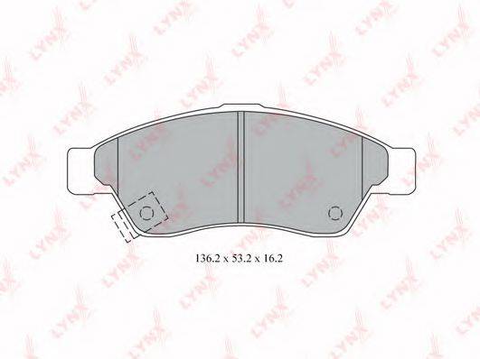 LYNXAUTO BD7311 Комплект гальмівних колодок, дискове гальмо