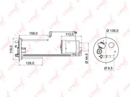LYNXAUTO LF972M Паливний фільтр