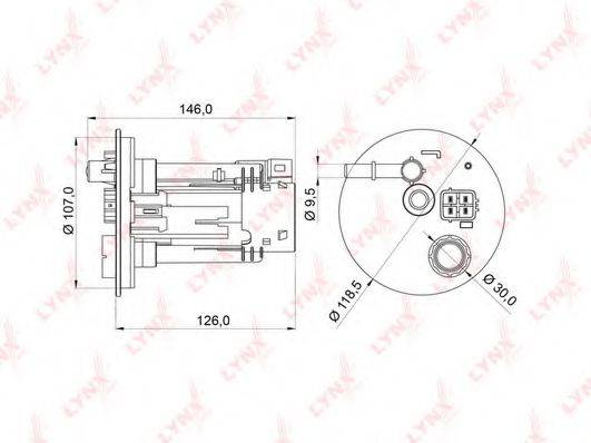 LYNXAUTO LF981M Паливний фільтр