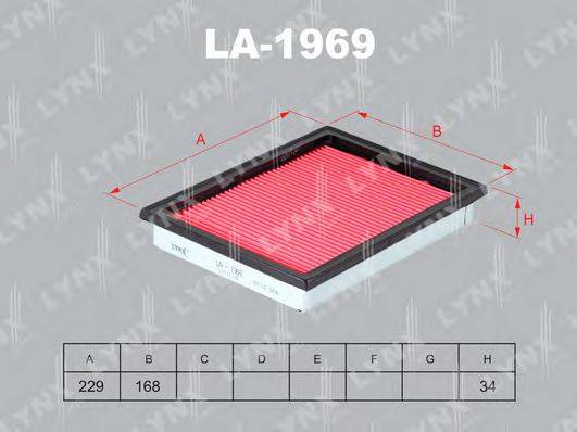 LYNXAUTO LA1969 Повітряний фільтр