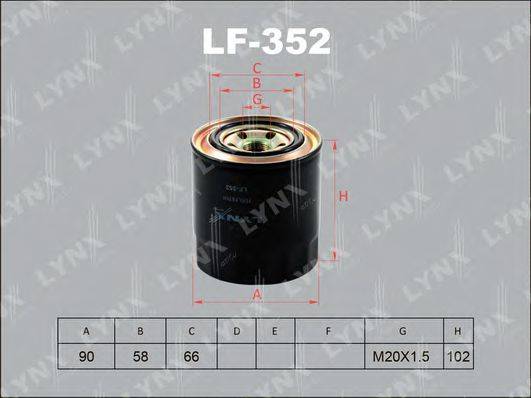 LYNXAUTO LF352 Паливний фільтр