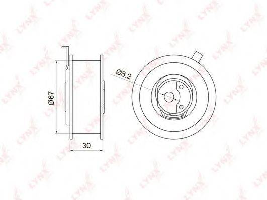 LYNXAUTO PB1003 Натяжний ролик, ремінь ГРМ