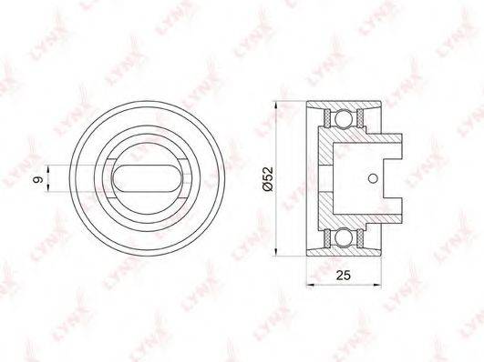 LYNXAUTO PB1042 Натяжний ролик, ремінь ГРМ