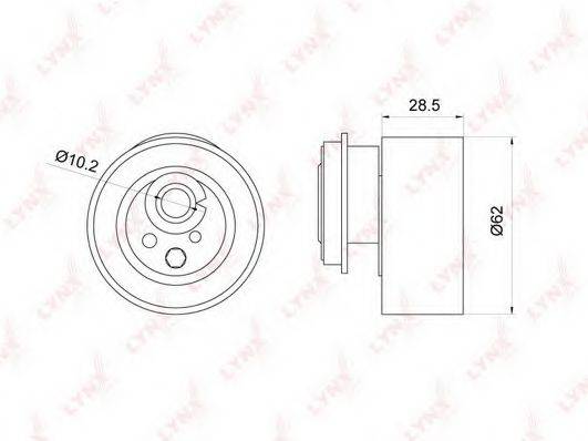 LYNXAUTO PB1045 Натяжний ролик, ремінь ГРМ