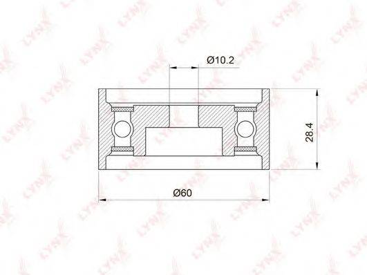 LYNXAUTO PB3013 Натяжний ролик, ремінь ГРМ; Паразитний / Ведучий ролик, зубчастий ремінь