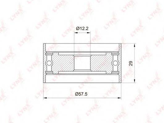 LYNXAUTO PB3039 Натяжний ролик, ремінь ГРМ; Паразитний / Ведучий ролик, зубчастий ремінь