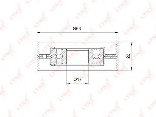 LYNXAUTO PB5022 Натяжний ролик, полікліновий ремінь