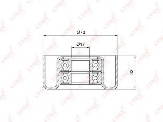 LYNXAUTO PB5029 Натяжний ролик, полікліновий ремінь
