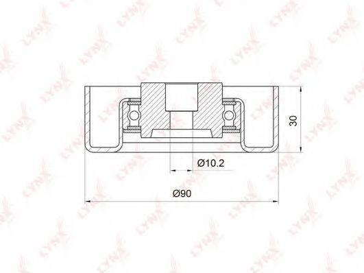LYNXAUTO PB7021 Паразитний / провідний ролик, полікліновий ремінь