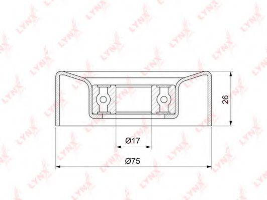 LYNXAUTO PB7226 Паразитний / провідний ролик, полікліновий ремінь
