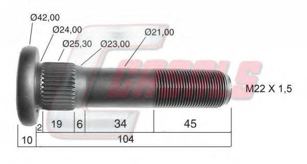 CASALS 21130 Болт кріплення колеса