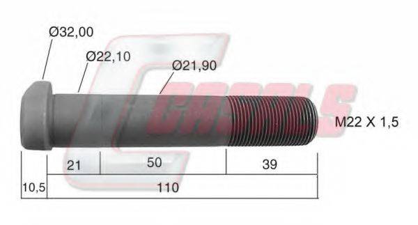 CASALS 21230 Болт кріплення колеса