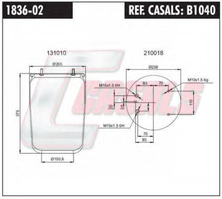 CASALS B1040 Кожух пневматичної ресори