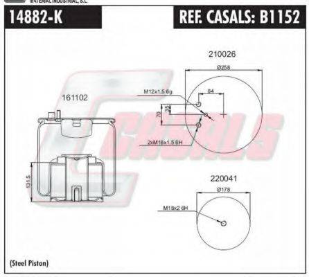 CASALS B1152 Кожух пневматичної ресори